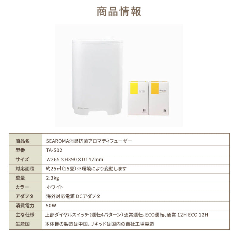 消臭抗菌アロマディフューザー シーロマ スターターセット